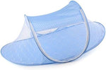 Keenso infant mosquito net tent fully set up on a home mattress for insect protection