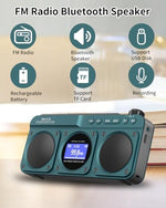 Semier handheld FM radio featuring double speakers