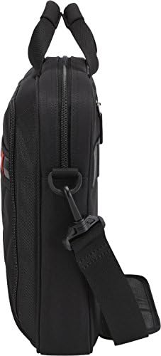 Case Logic executive bag side profile view highlighting the slim quilted design.