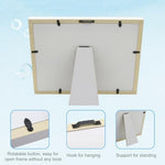 Premium wooden baby milestone frame detailing personalized name and birth date section
