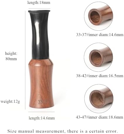 HEYSONG Ebony Cigar Tips Mouthpieces Set 33-62 Ring (33-47R) - Image 7