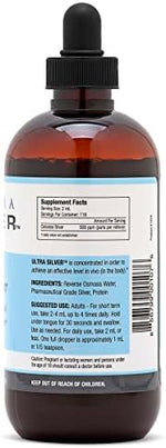 Imported Ultra Silver mineral supplement 8 Fluid Ounce packaging details