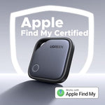 UGREEN Bluetooth tracker tag attached to a set of keys highlighting its practical daily application as an item locator