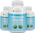 Purely Holistic Potassium Chloride imported USA health supplement bottle showing rapid disintegration tablet feature