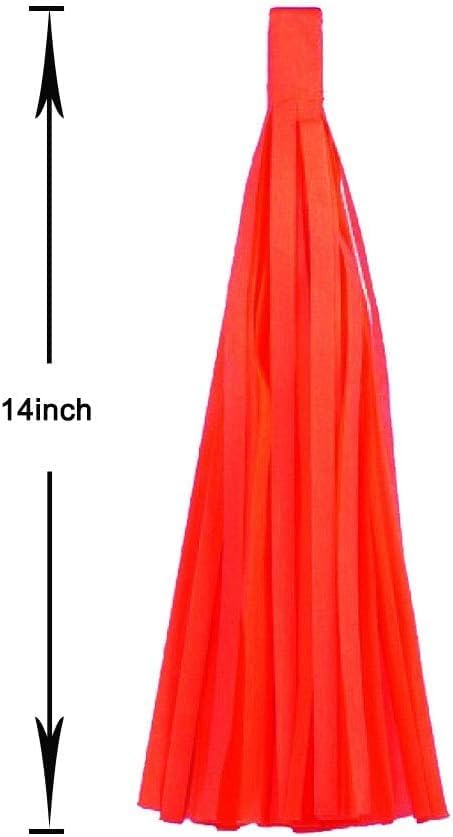 Aimto paper tassels DIY assembly components showing pre-cut tissue paper sheets and hanging string