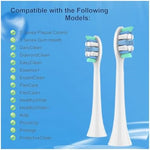 Side profile of snap-on toothbrush head compatible with Philips Sonicare models