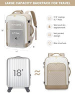 LOVEVOOK seventeen inch laptop backpack padded compartment view showing storage capacity for electronic tablets and devices