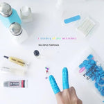 Blue powder free nitrile finger shields for electronics repair
