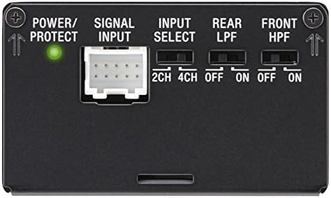 Sony mini car audio booster top view displaying the official brand logo and sleek design.