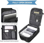 Coowoz laptop backpack rear view showing padded ergonomic shoulder straps and anti theft pocket