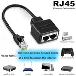 AieSHOP Ethernet splitter connected to network cables