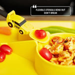 Close up of race car fork and spoon design