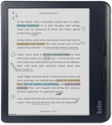 Kobo Libra Colour eReader with stylus and protective case