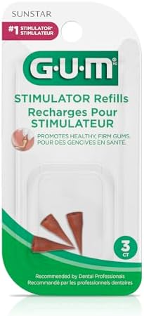 GUM stimulator replacement tips close up view