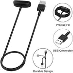 Emilydeals fitness tracker accessory cable connected to a laptop USB port for safe power transfer.