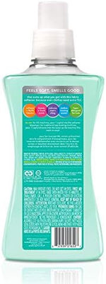 Back label of Method Beach Sage softener highlighting biodegradable ingredients and HE machine compatibility.