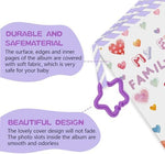 XYDHQS family photo book for infants with purple checkered border