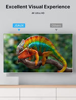 JSAUX premium adapter displaying the close-up texture of the grey nylon protective shielding braid.