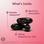 Mitochondrial health support supplement bottle back view with dietary allergen statements
