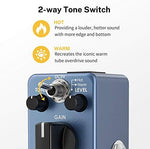 Donner blues drive pedal true bypass footswitch detail