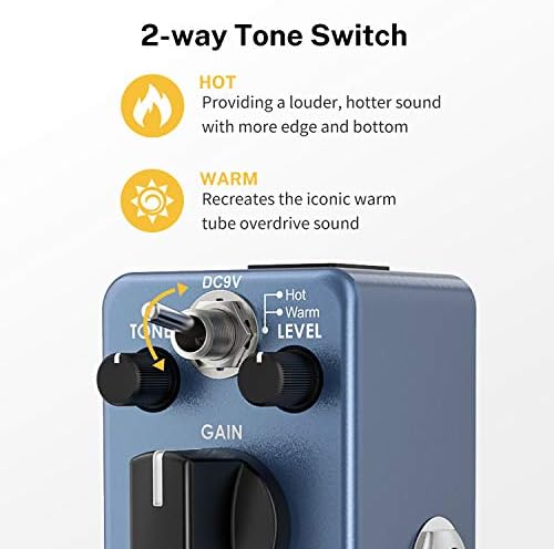 Donner blues drive pedal true bypass footswitch detail