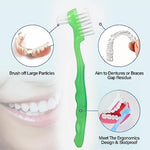 Ergonomic non slip rubber handle of the Geodurn dental cleaning tool highlighted for steady grip.