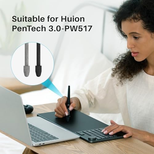 Authentic imported Huion drawing tablet accessories packaging showing model specifications.
