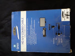 ONN retro gaming component composite seven in one universal adapter cable showing color coded television connector plugs.