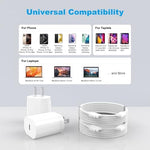 Side view of compact 30W charging block showcasing internal smart protection safety features