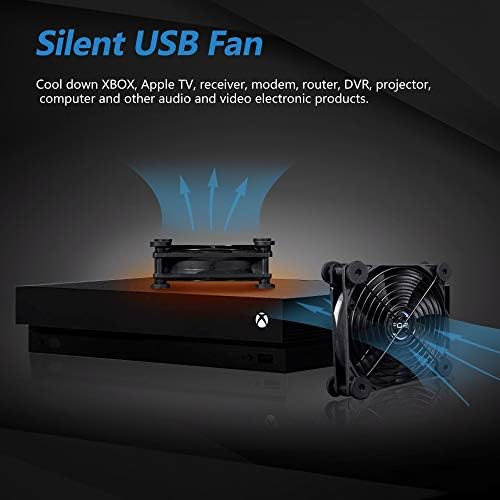 SCCCF 5 Volt electronics cooling fan showcasing the inline multi-speed cable controller for airflow adjustments.