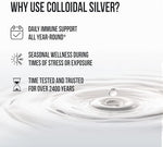 Authentic USA imported Sovereign Silver immune supplement bottle label