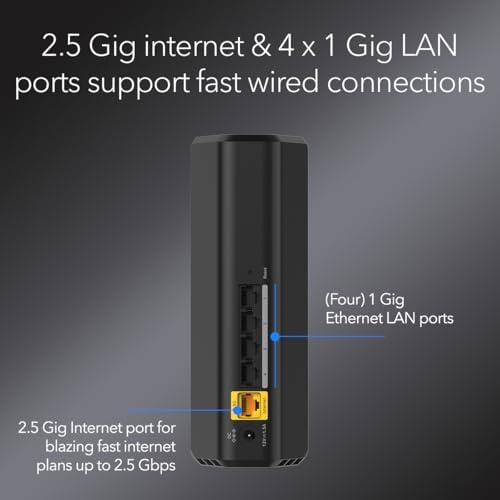 Netgear Nighthawk RS90 electronic networking router rear panel ethernet connections