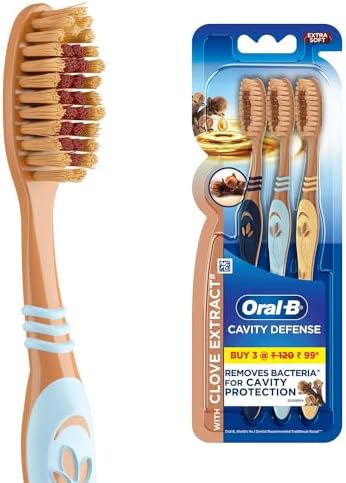 Oral-B Gentle Care Adult Toothbrush with Clove Extract, Extra Soft (Buy 2 Get 1 Free),Multicolour - Image 2