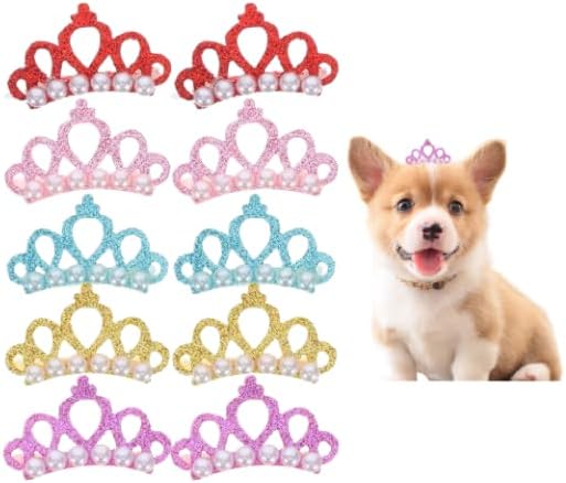 Balacoo Pearl Crown Pet Hair Clip front view