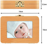 Esweny baby tooth keepsake box open with photo frame