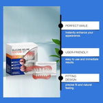 Side profile of customized silicone denture set