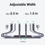 Premium space saving laptop stand organizing a tablet and a notebook simultaneously