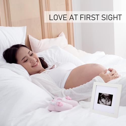 DIVINA VITAE ultrasound photo display frame next to gender reveal decorations