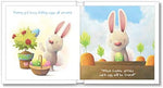 Animal characters Ducky and Bunny in personalized Easter story