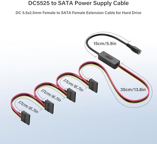 SinLoon hard drive power converter setup illustrating the 12V to 5V voltage regulation module.