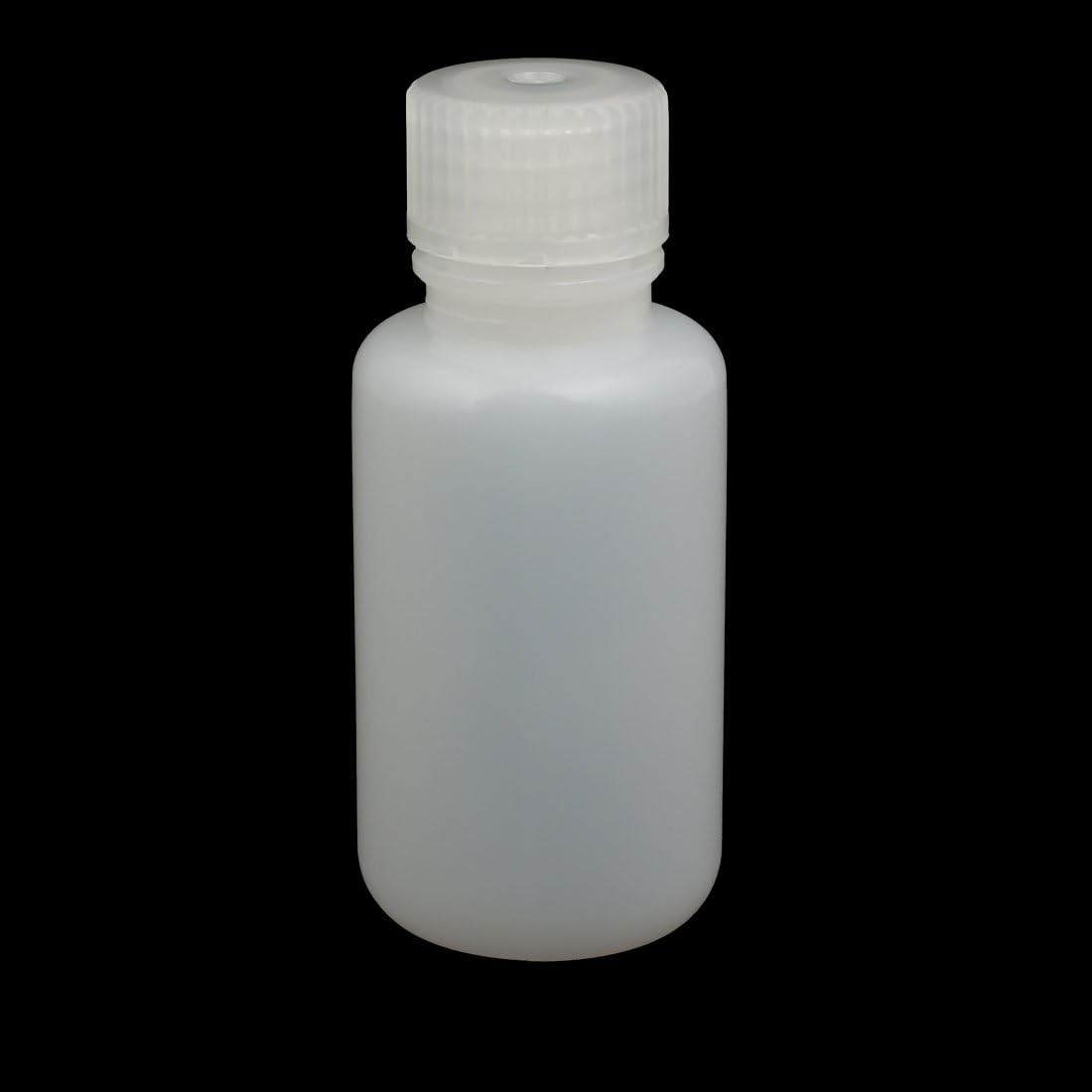 Aexit plastic reagent bottle screw cap close up