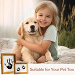 Step by step demonstration of pressing baby foot onto inkless pad