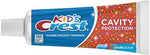 Imported Crest toothpaste for kids featuring the Sparkle Fun blue gel formula.