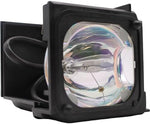 Close up look at the 132W metal halide replacement lamp element inside its specialized enclosure