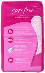 Unscented extra long panty liners for 8 hour odor control and daily protection.