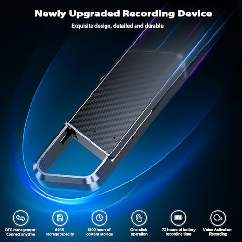 NekSide portable recording device displaying the integrated loop for keychain attachment
