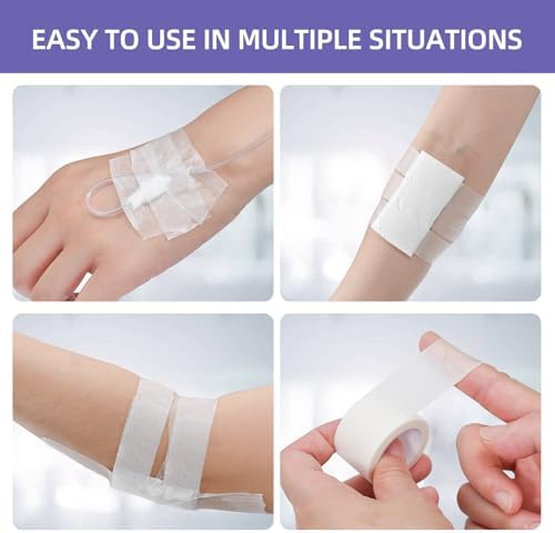 Ten rolls of professional grade surgical tape for sensitive skin protection