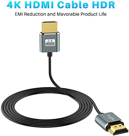 Twozoh short 1 foot HDMI cable 2 pack highlighting triple shielding layout structure