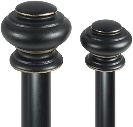 Decopolitan Urn Telescoping Double Drapery Rod Set, 72-144", Antique Bronze - Image 5