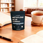 Back of Truehealthic Methylene Blue Gummies bottle showing supplement facts